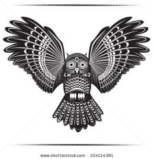 stock-vector-vector-illustration-of-wild-totem-animal-owl-104114381